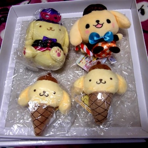Pompom purin pudding Mascot plush ice cream cones kawaii