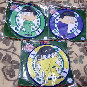 Osomatsu san Coaster Ichimatsu|Choromatsu|Jyushimatsu Big rubber coaster with ball chain &quot;Mr. Osomatsu&quot;,Gifting