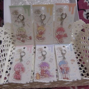 Special offer Osomatsu san | Anime Keychain | mascot with keyring | Osomatsu | Karamatsu | Choromatsu | Jyushimatsu |Todomatsu | Acrylic