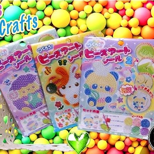 Kit fai da te per creare adesivi con perline: crea decalcomanie scintillanti con personaggi divertenti per bambini. immagine 1
