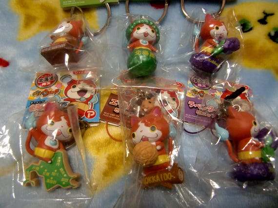 Jibanyan Keychain Gashapon charms : Yo-kai Watch Mascot, Hokkaido