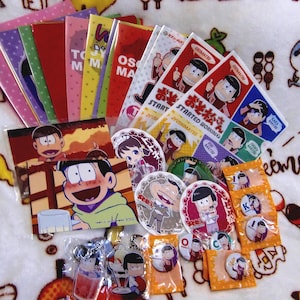 Osomatsu san set Limpar arquivo / Anime Cafe Coaster/cartões/Botões com pin anime
