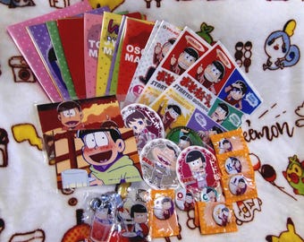 Set Osomatsu san Clear file Anime Cafe Coaster cards/Bottoni con spilla