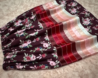 Saia de fita feminina personalizada | Saia de fita indígena feita à mão | Feita sob encomenda | Cores personalizadas e apliques opcionais