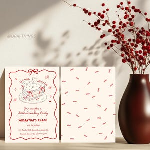 Bearbeitbare Galentines Day Party Einladung Vorlage Canva Valentines Invite Girls Night Digital Coquette Einladung Vorlage Galentines Brunch