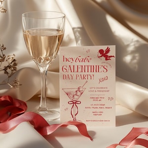 Galentines Day Party einladen, Galentines Day Decor Bundle, lustige Valentinstag Karte Geschenkideen Lady, Girls Night Party Favors für Galentines
