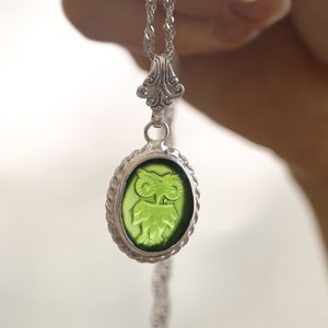 Owl Coin Pendant, 925 Silver Pendant, Glass Intaglio Pendant, Rope Twist Pendant, Handmade Turkish Fine Jewelery, Bohemian Pendant