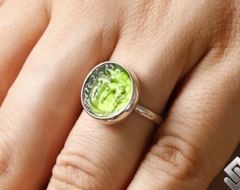 Tiny Medusa Ring 925 zilveren Griekse munt Signet Ring oude Romeinse glas diepdruk Turkse fijne sieraden mode mythologische cadeau voor haar