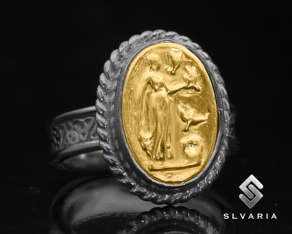 アフロディーテリング、ブラック酸化リング、ツートンリング、古代 アフロディーテリング、ブラック酸化リング、ツートンリング、古代