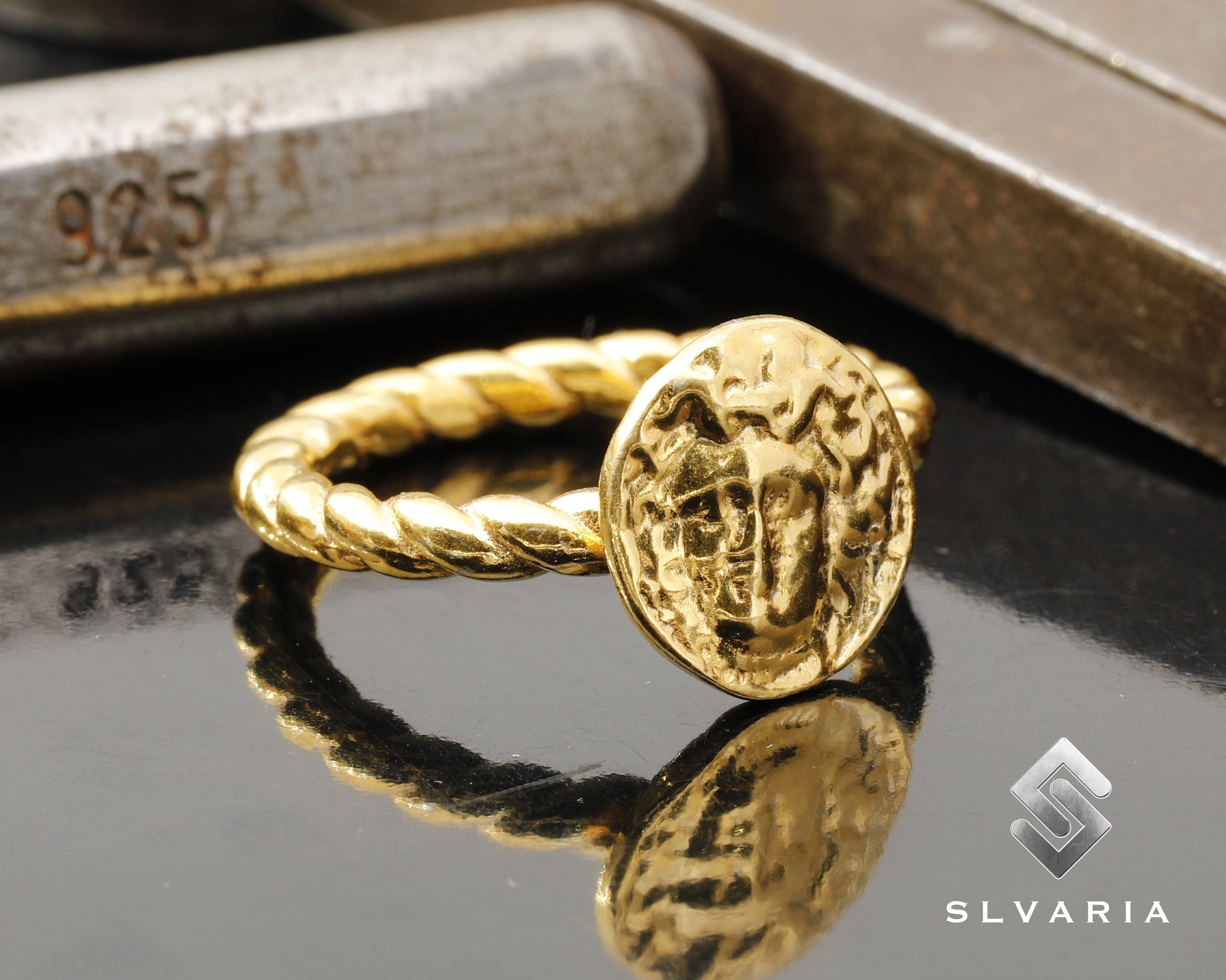 Versace Gold Ring - Etsy