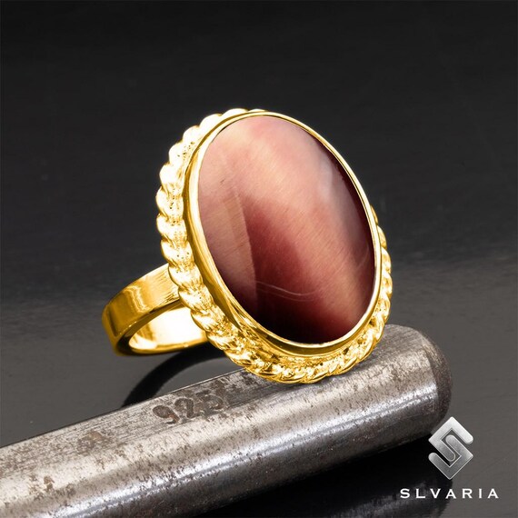 天然 タイガーアイ リング レディース 指輪 天然石 お守り ブランド タイガーアイ リング タイガーアイ 指輪 大ぶりリング | Momi