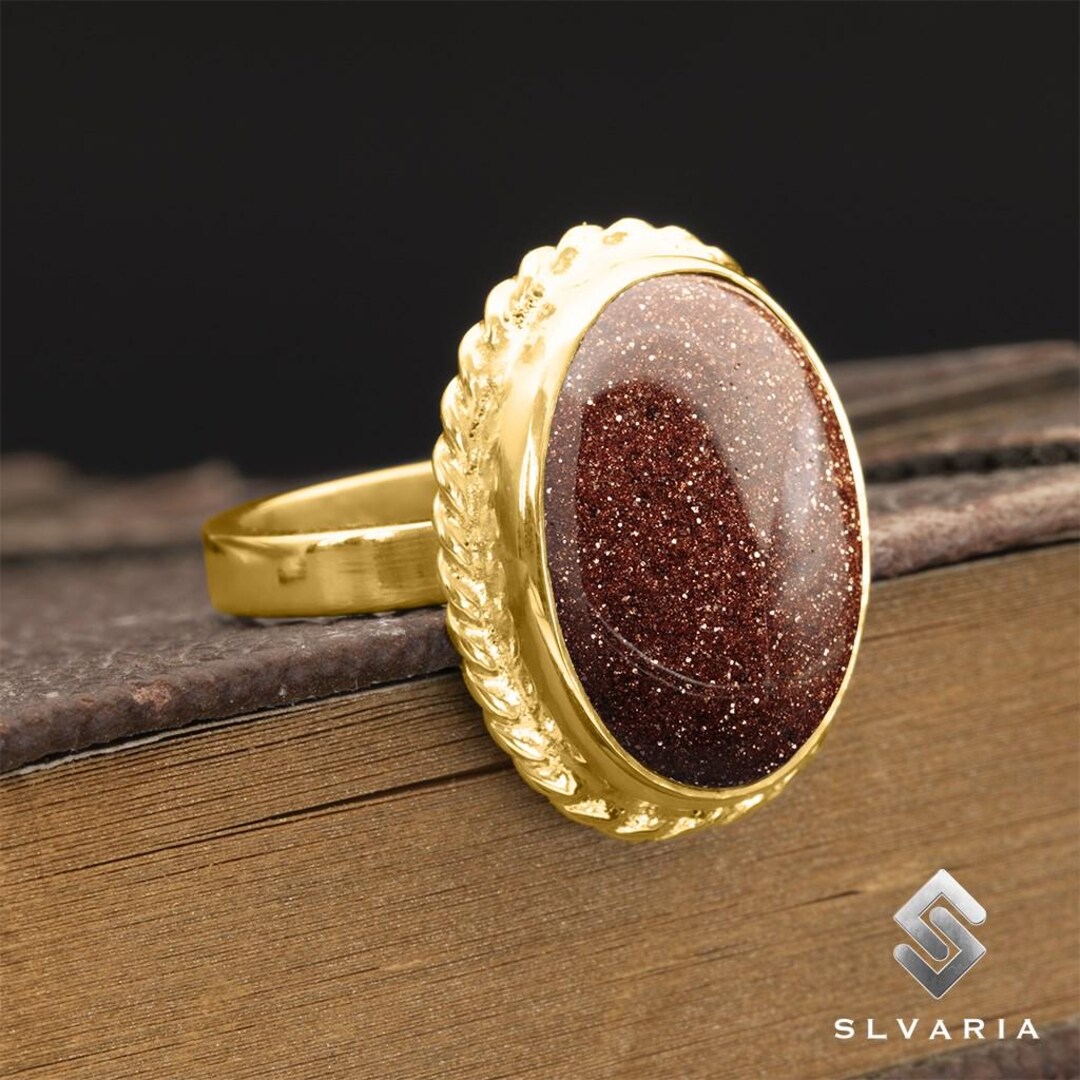 Anello Vanto Gioielli regolabile in argento 925 bicolore con occhio di gatto azz