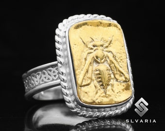 女神ヴィーナスアフロディーテリング、18Kローズゴールド＆24Kゴールド