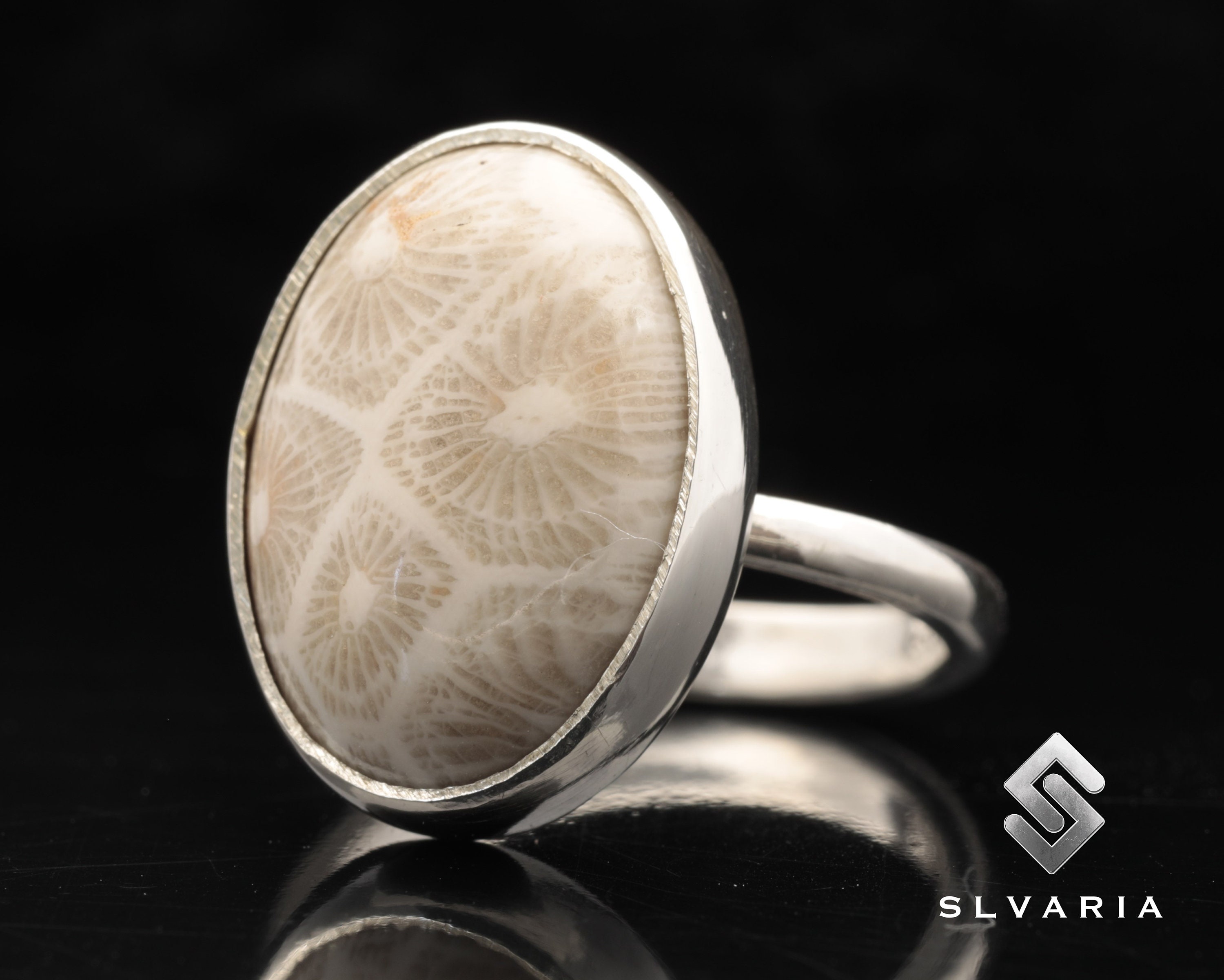 Fossil Coral Ring - Etsy