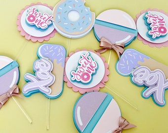 Sweet One Cupcake Topper, Two Sweet, Sweet One Birthday Decoration, Cupcake Toppers, Two Sweet Party Decor, Sweet Theme Birthday