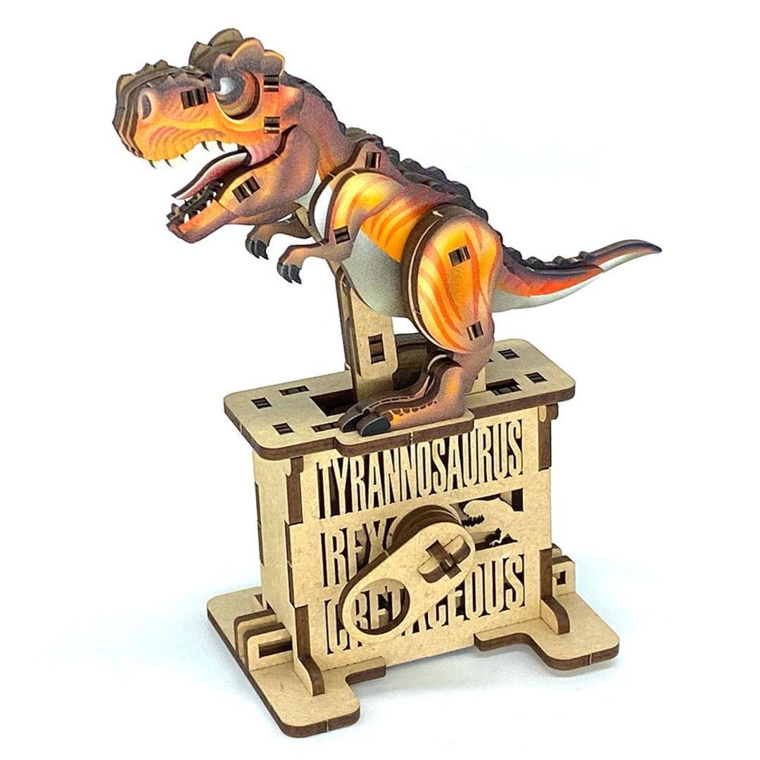 Wooden Mechanical Puzzle Kit - Tyrannosaurus Rex - Etsy