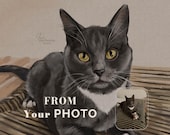 Custom Pet Portrait from Photo, Personalized Pet Illustration, Digital Pet Portrait, Pet Lover Gift, Realistic Pet Drawing, Pet Sketch