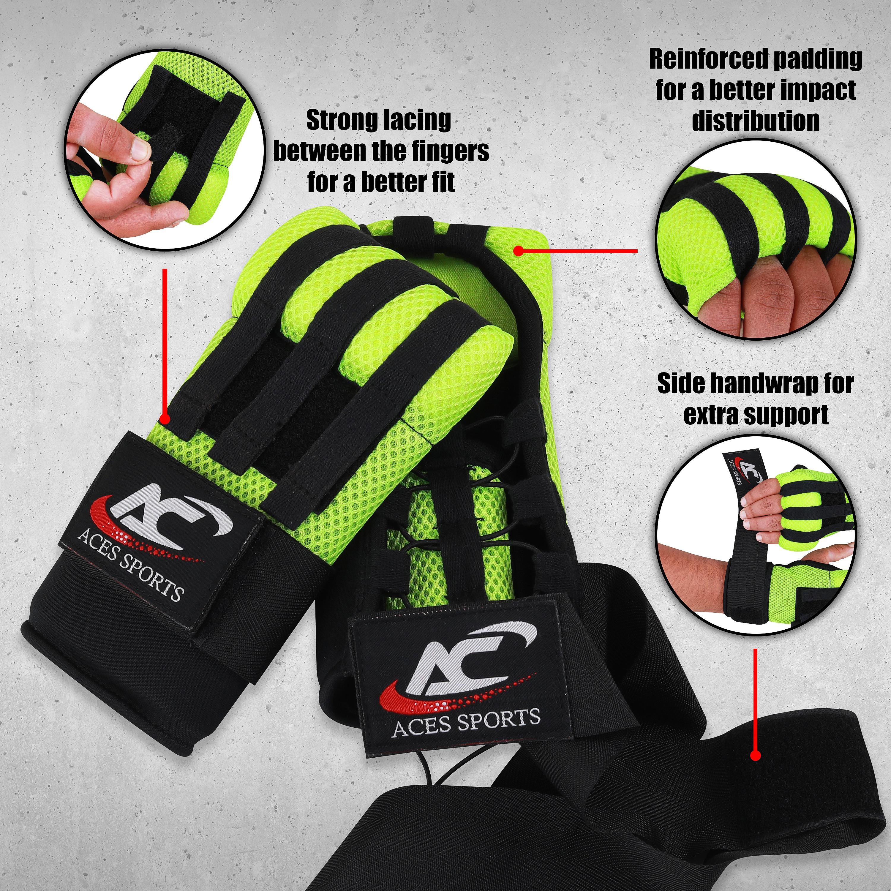 thumbnail image 2 of ACES SPORTS Fast Wrap Hand Wraps Gloves For Boxing, MMA & Kickboxing Training 2 of 6