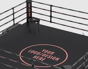 Tela da pavimento per ring da boxe personalizzabile, design del logo