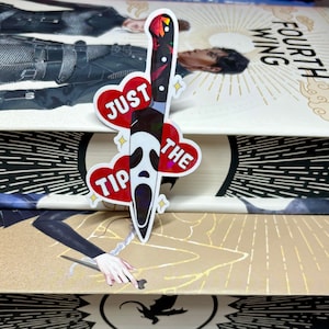 Just the tip holographic laminate bookish sticker, dark romance, die cut, smut, kindle stickers, book gift, smutty books, book lover, masked