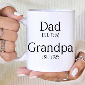 Personalize Promoted Dad to Grandpa Mug, New Grandpa, Grandparents Pregnancy Announcement, Gift Father, Grandpa, Baby Reveal, Coffee Cup