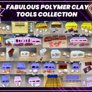 Entzückendes Digitales Archiv von Polymer Clay DIY Werkzeuge Download STL-Datei für 3D-Druck Ohrring Schmuckherstellung, Roller, Piercing, Wurst-Werkzeug