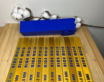Guías de profundidad para laminado de arcilla, herramientas de arcilla, pendientes de bricolaje, juego de 2 guías, guía de grosor de arcilla polimérica, arcilla de secado al aire, hazlo tú mismo