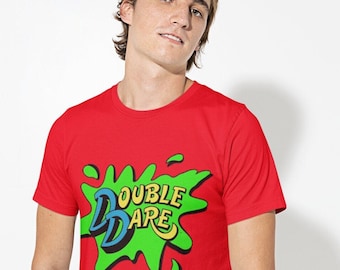 Double Dare Shirt Vintage 90er Jahre TV T-Shirt Nickelodeon Fan Geschenke für 90er Jahre Kind Double Dare T-Shirt