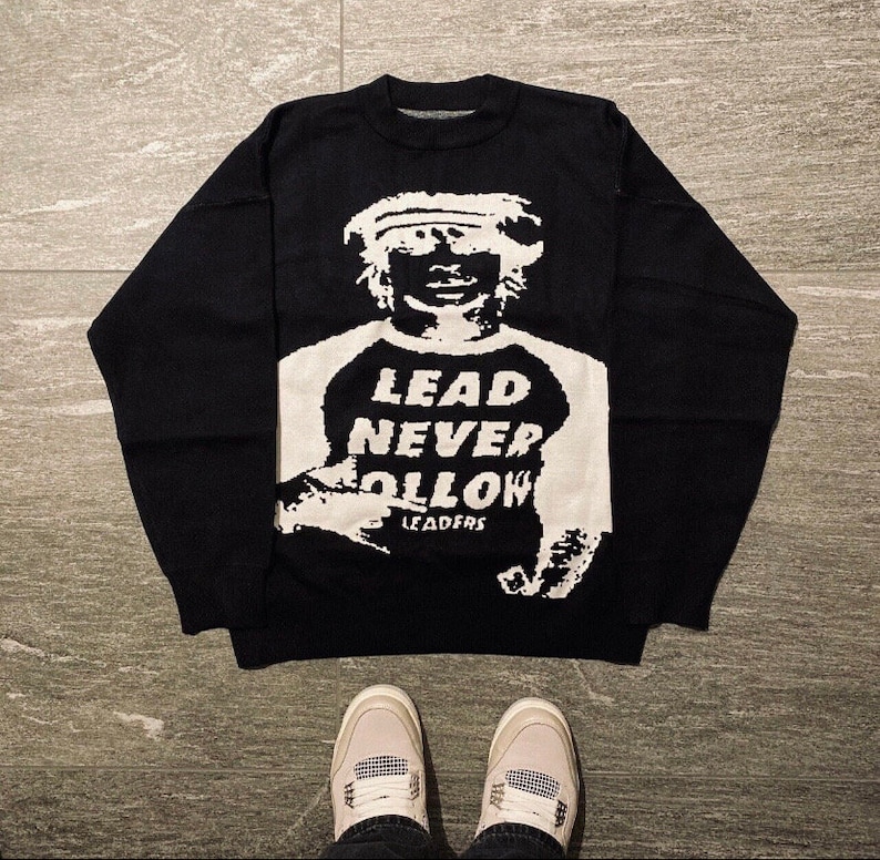 Chief Keef lead Never Follow Black Knit Sweater - Etsy