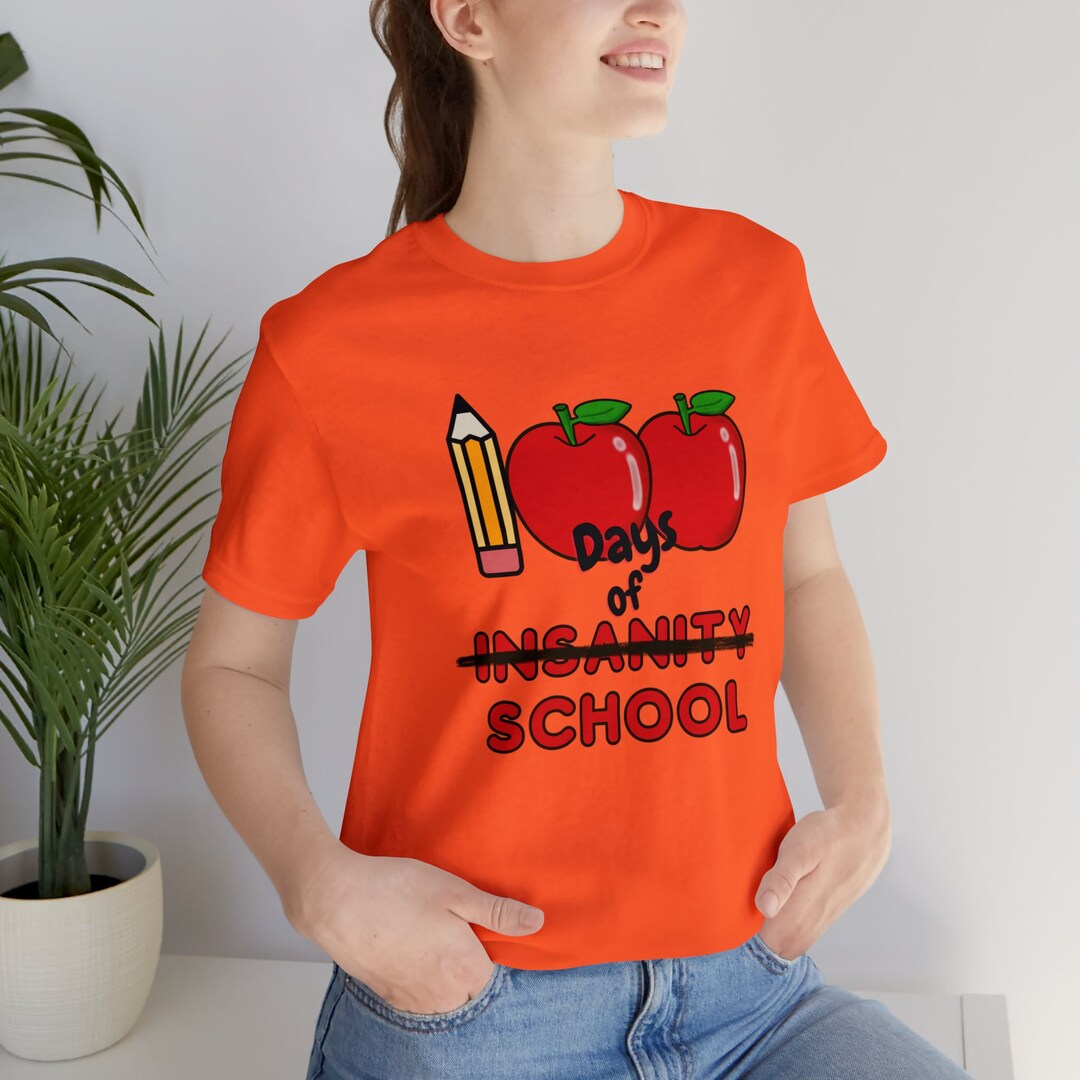 100th Day School Unisex Teachers Jersey Bella Canvas Tshirt Shirt