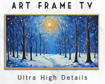 Winter Frame TV Art: Monet, Van Gogh, and Contemporary Impressions for Colorful Holiday Decor