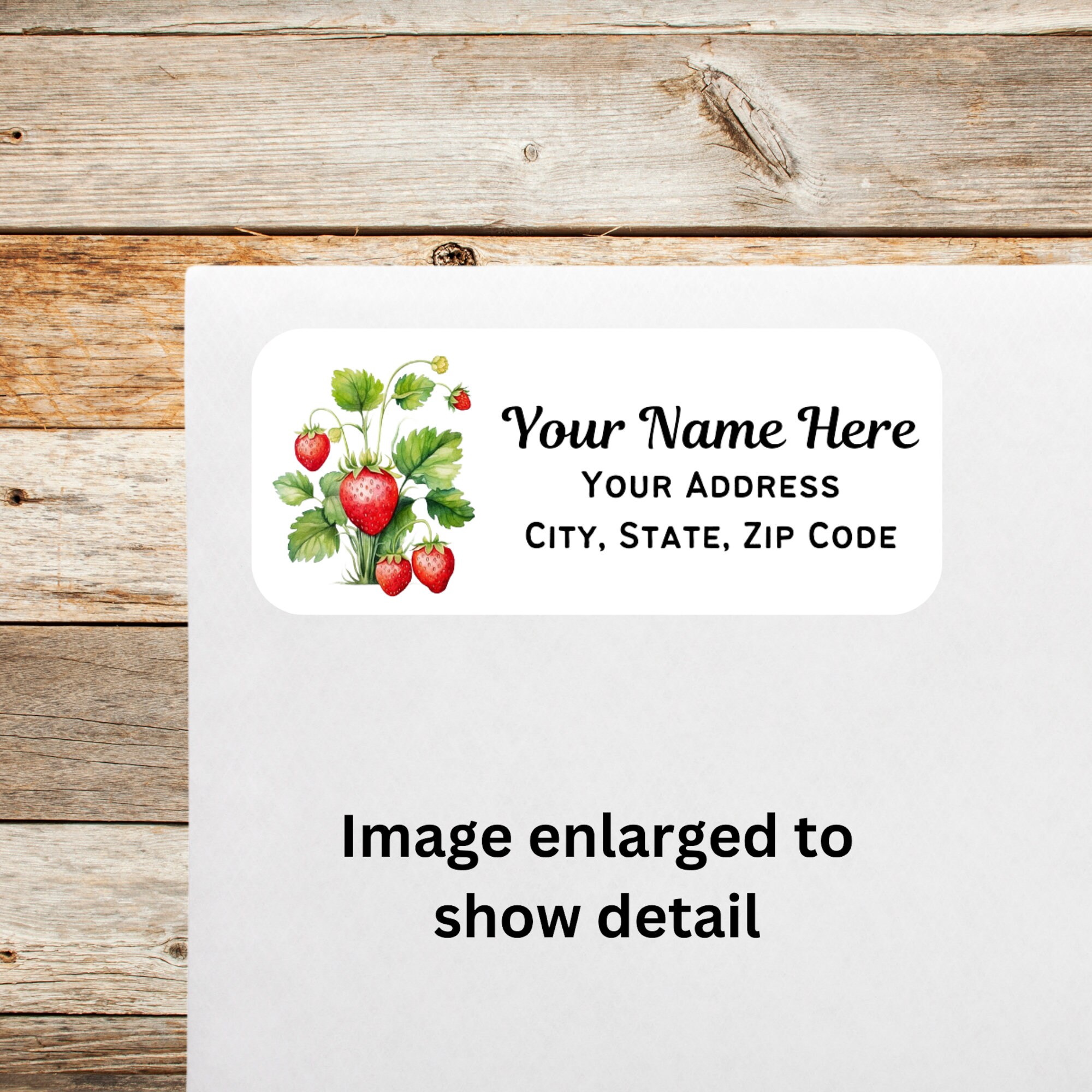Friends Address Labels Strawberry Plant Return Address Labels, Personalized, Watercolor ...