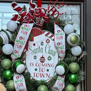 Christmas Holiday Wreath Artificial Wreath Whimsical Door Decor Holiday Gift
