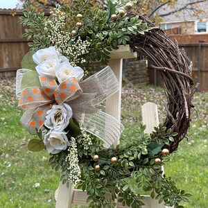Handmade Grapevine farmhouse Welcome Wreath, Rustic Everyday Wreath, Celebration Wreath, Wedding Wreath, Indoor and Outdoor Wreaths