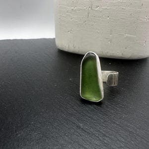 Sea Foam Green beach glass Ring