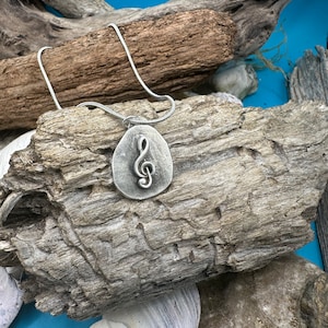 Treble Clef Music Note Pendant
