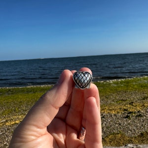 Textured Heart Ring