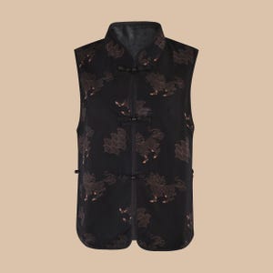 Sold Out - Possible Restock - Reversible Mud Silk Vest, 100% Mulberry Silk, Naturally Dyed Lightweight, Versatile Unisex Vest, Made to Order