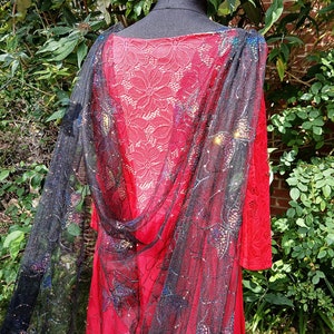 Black Dramatic Showstopper Bridal Cape Veil With Iridescent Butterflies - Perfect For Bride Or Bridesmaid