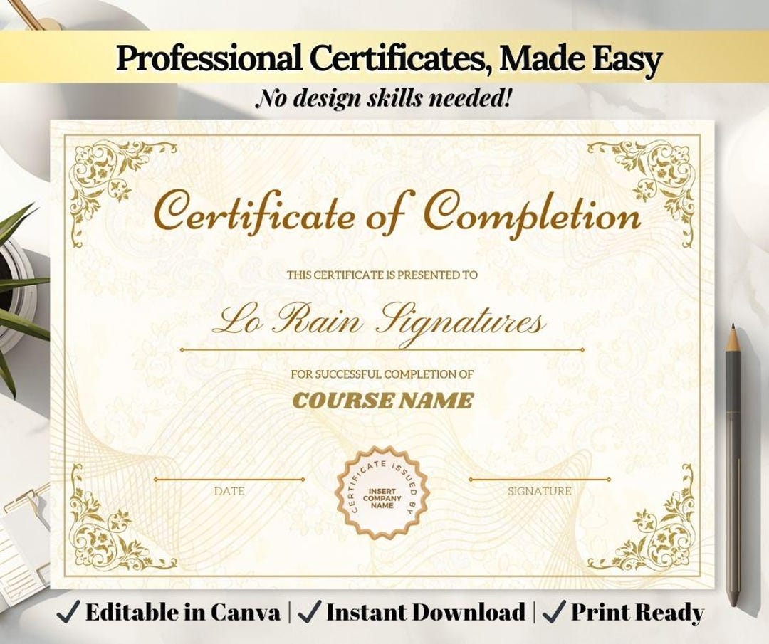 Training Certificate, Course Completion Certificate, Webinar ...