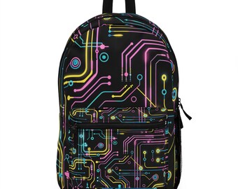 Pixel Quest Retro Gaming Print Backpack