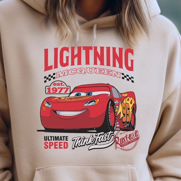 Lightning McQueen Piston Cup Sweater, Disney Cars Sweater, Disney Hoody, Disney Pixar Sweatshirt, Cars Sweatshirt, Cars Piston Cup Sweater