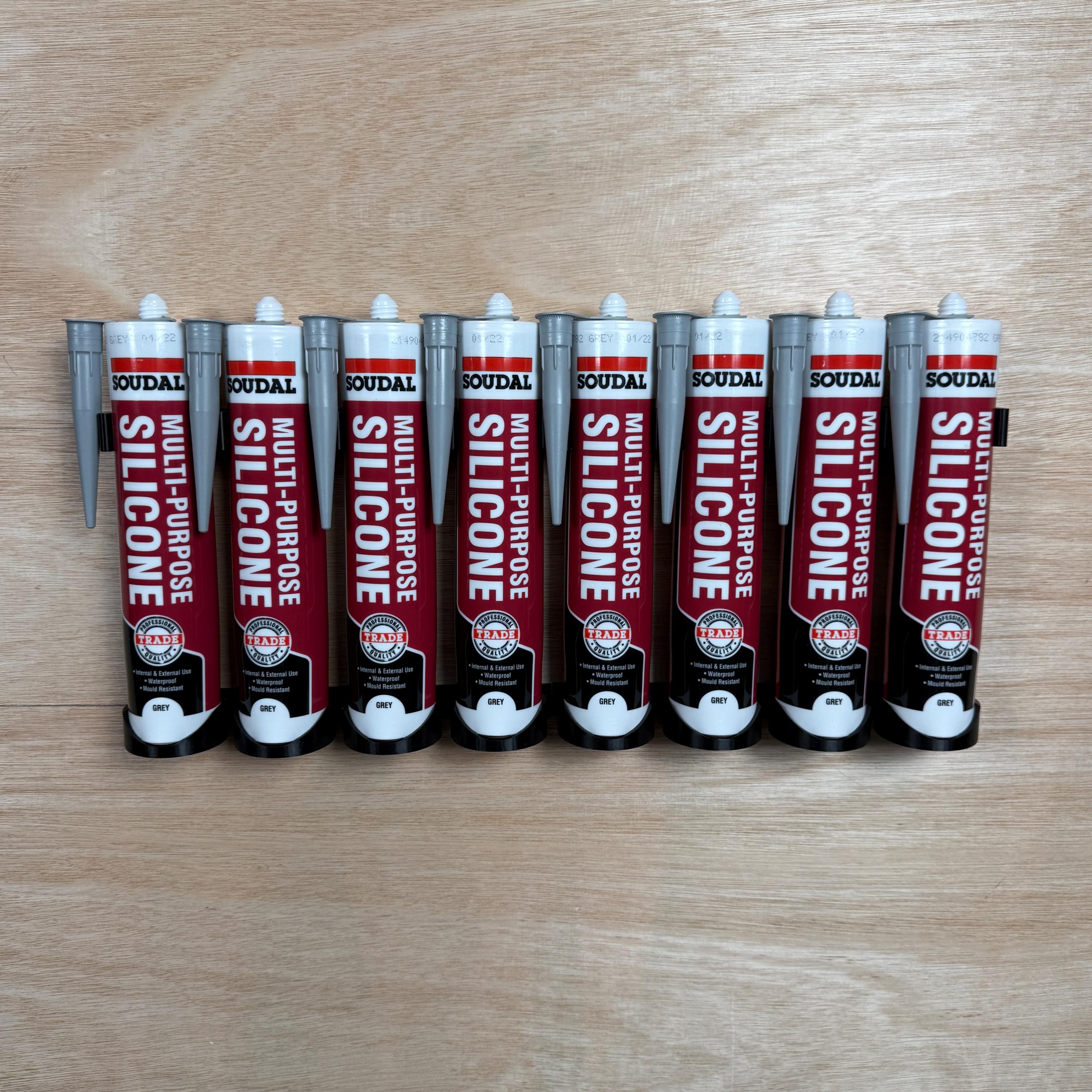 Silicone & Caulking Tube Storage Rack - Wall Mounted Steel Holder, Organizes 6 Tubes, For Garage & Workshop