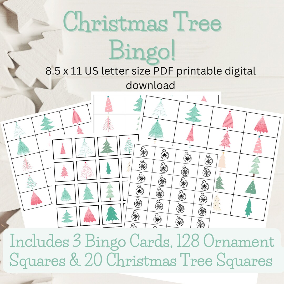 Christmas Tree Bingo Activity for Kids - Etsy