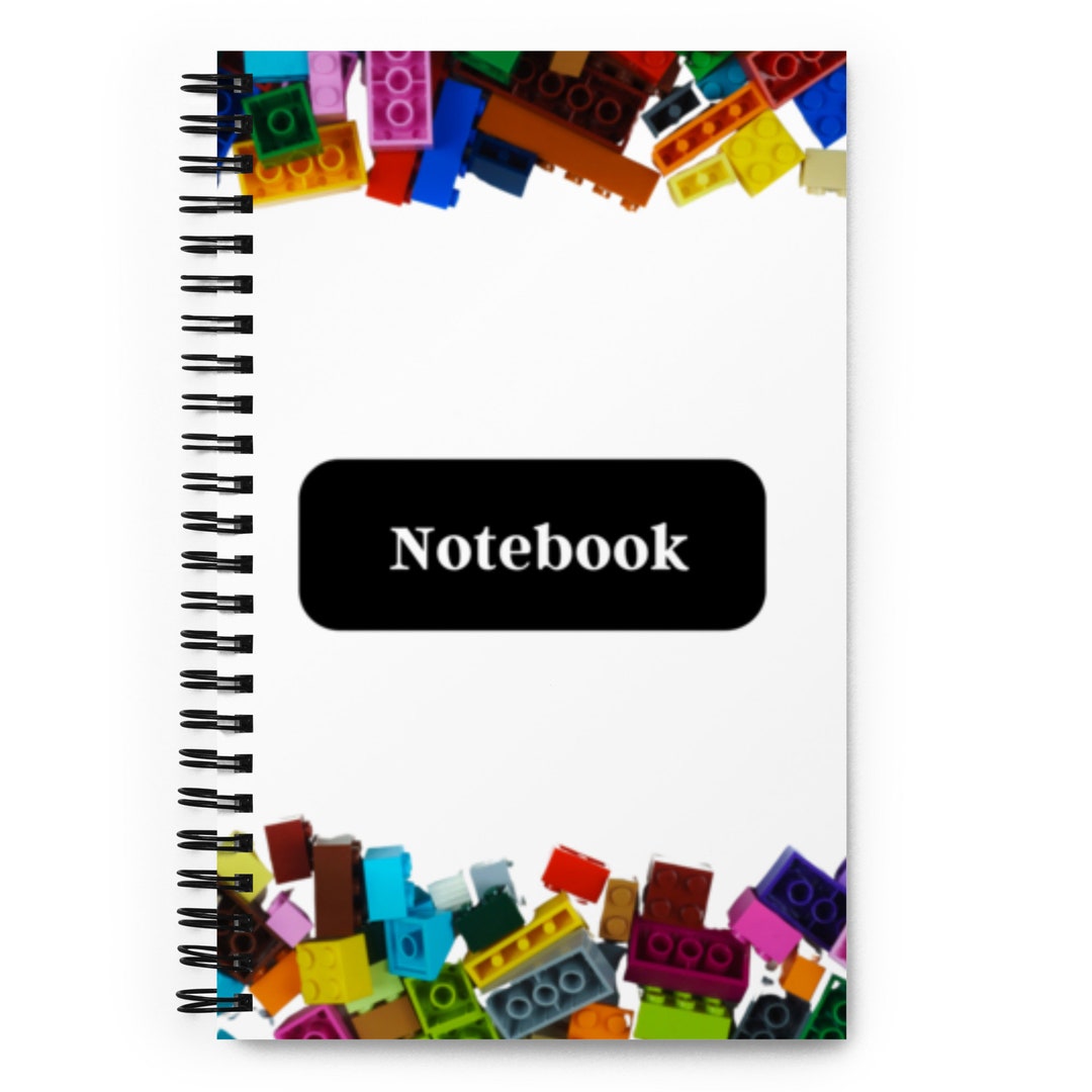 Multi-color Lego Blocks Spiral Notebook, Lego Building Blocks, Notebook ...