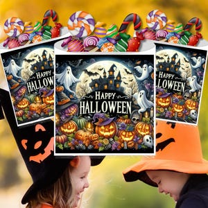 Halloween-traktatiezakjes-DIY-minipapieren zakjes-pdf-afdrukbare download- Fijne Halloween