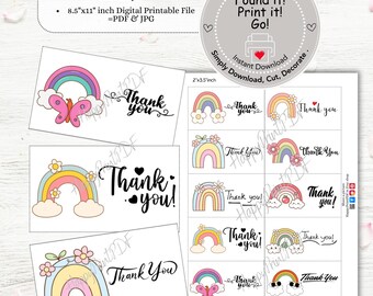 Mini Thank You Cards – Printable Kindness and Gratitude Cards – PDF Download