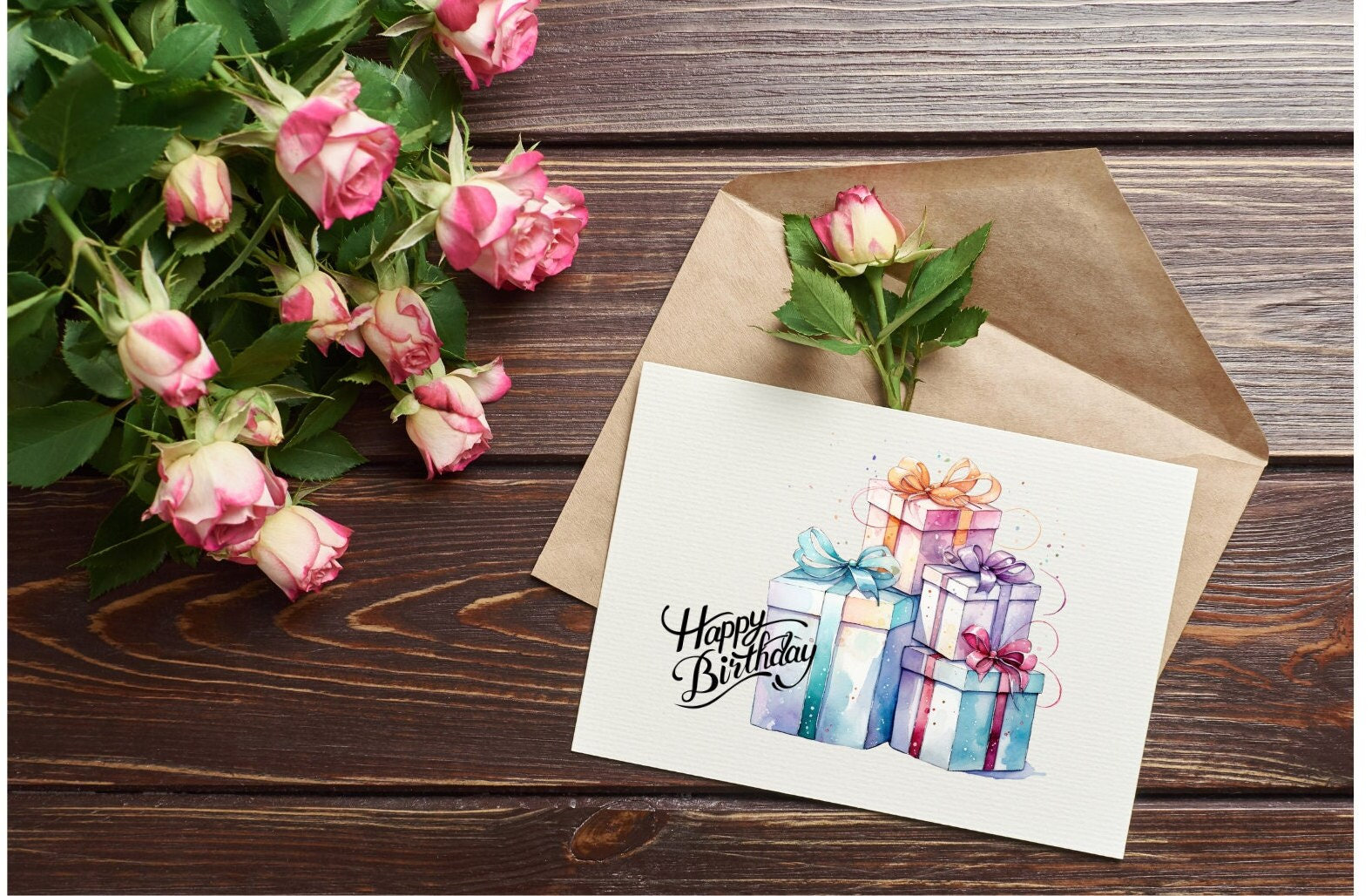 3 Birthday Present Cards, Printable PDF, 3 5x7 Foldable Birthday Cards ...