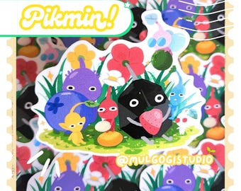 Pikmin Sticker | Cute Pikmin Vinyl Sticker | Vinyl Gloss | 3"inch | Waterproof | Scratchproof