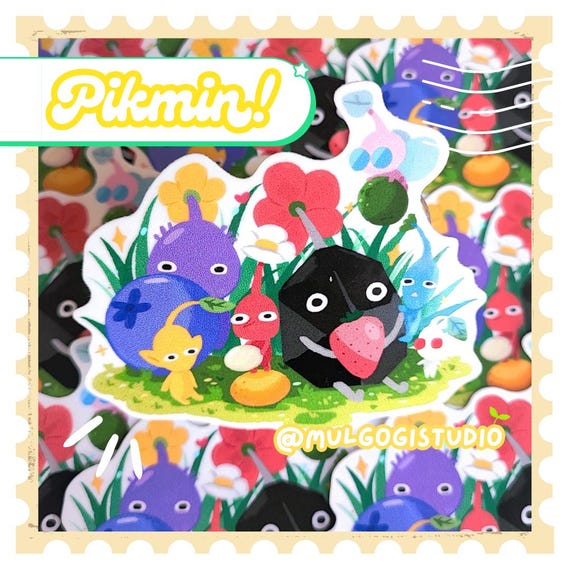 Pikmin Sticker | Cute Pikmin Vinyl Sticker | Vinyl Gloss | 3"inch | Waterproof | Scratchproof